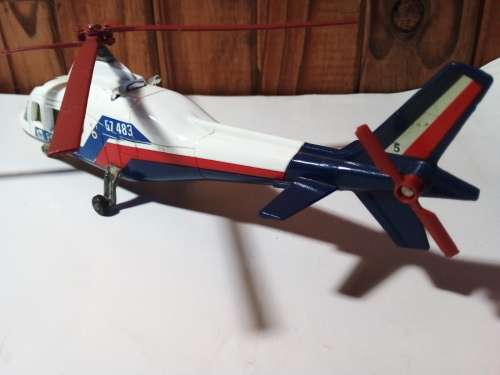 Old Majorette Die Cast Police Helicopter