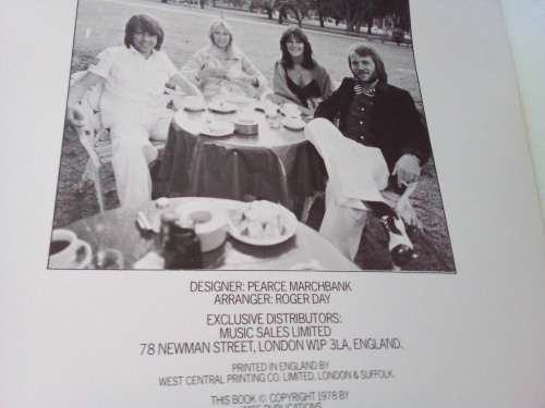 1978 ABBA Words & Music for Easy Guitar