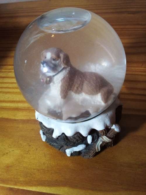 Lovely Small Snow Globe - St Bernard In Switzerland