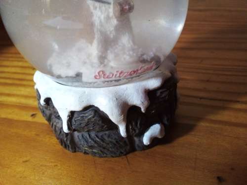Lovely Small Snow Globe - St Bernard In Switzerland