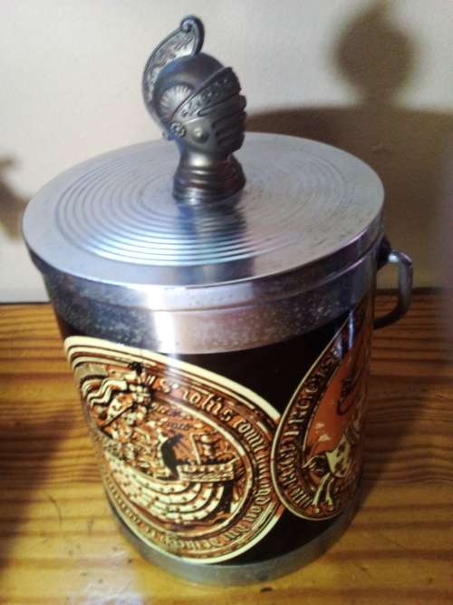 Old Tarnished Ice Bucket- Made in Hong Kong