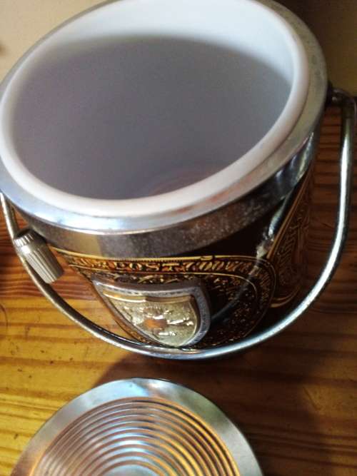 Old Tarnished Ice Bucket- Made in Hong Kong