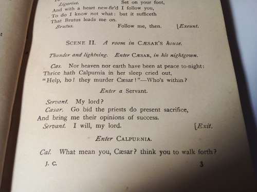 1910 Cambridge Julius Caesar Study Book