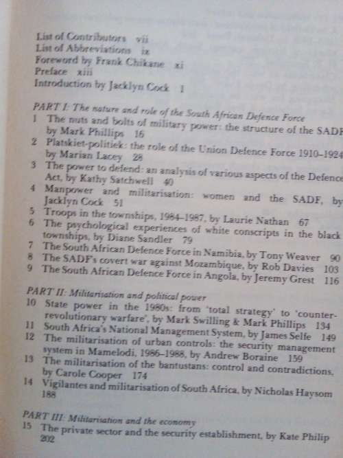 War and Society - The Militarisation of South Africa
