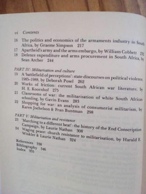 War and Society - The Militarisation of South Africa