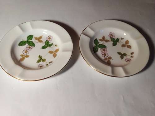 Set of Two Wedgwood Bone China Ashtrays