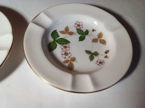 Set of Two Wedgwood Bone China Ashtrays