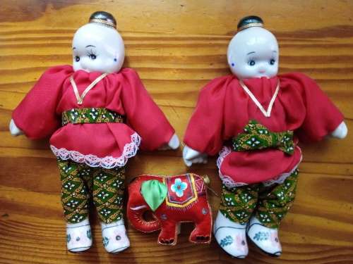 Two Small Oriental Porcelain Dolls