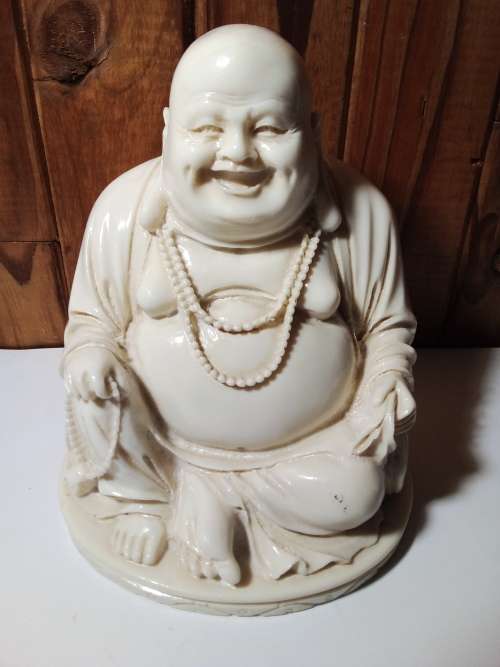Solid Detailed Ivory Tone Budha