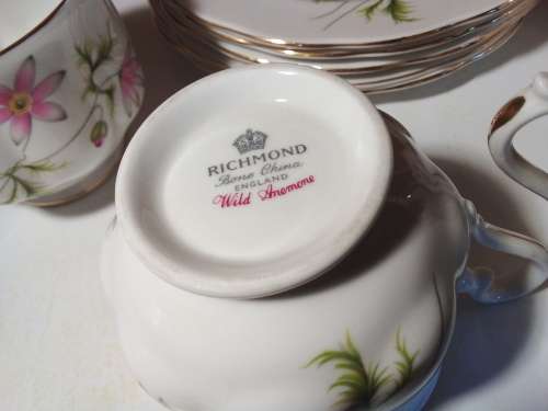 Vintage Richmond `Wild Anemone` Cups and Dishes