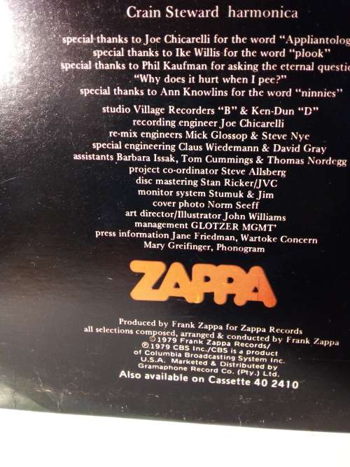 1979 Zappa - Joe`s Garage Act 1 Vinyl LP