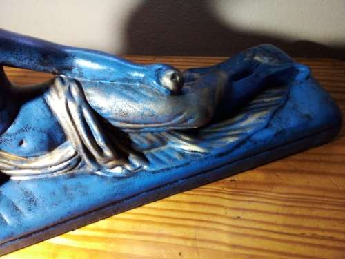 Ceramic Reclining Figurine on Chaise Lounger