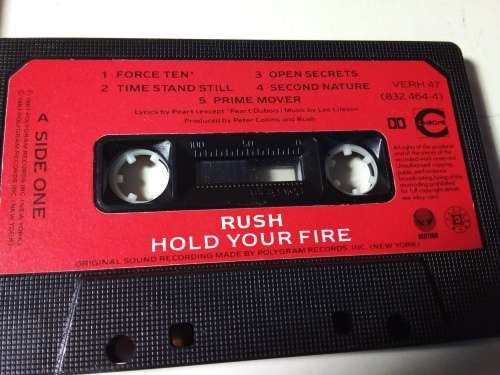 Rush - Hold Your Fire Music Cassette Tape