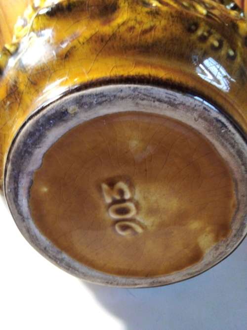 Large Vintage Double Handle Pottery Jug