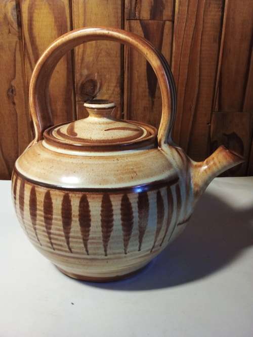 Vintage Stoneware Pottery Tea Pot