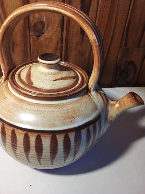 Vintage Stoneware Pottery Tea Pot