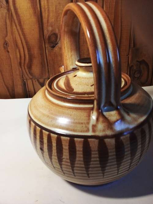 Vintage Stoneware Pottery Tea Pot