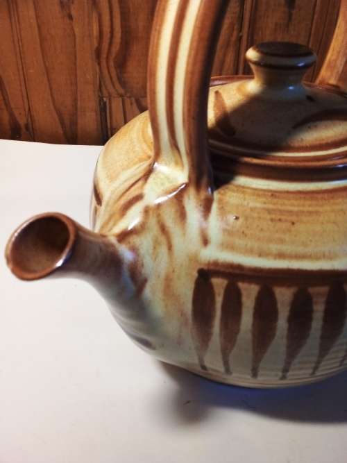 Vintage Stoneware Pottery Tea Pot