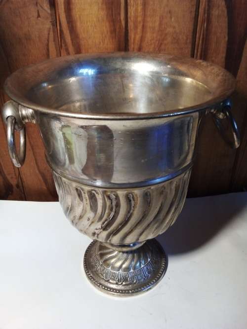 Vintage Solid Silverplate Icebucket with Handles