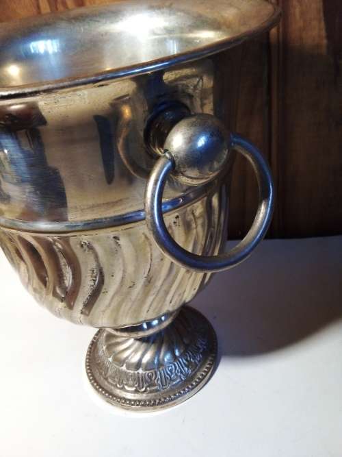 Vintage Solid Silverplate Icebucket with Handles