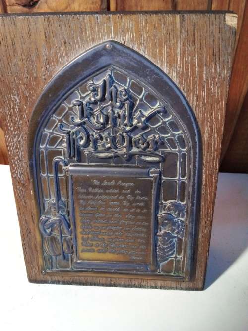 Mould on Wood Stand - Lord`s Prayer