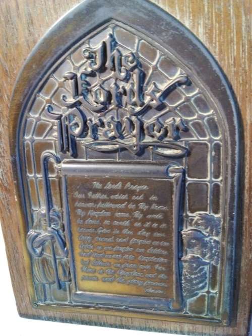 Mould on Wood Stand - Lord`s Prayer