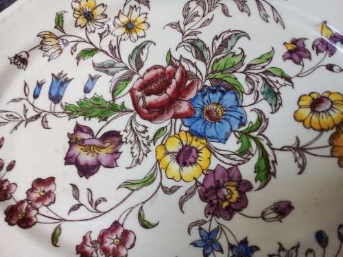 Solid Vernon Kilns from California `May Flower` Platter (S18)