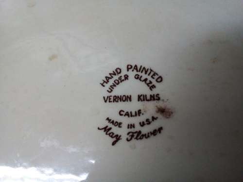 Solid Vernon Kilns from California `May Flower` Platter (S18)
