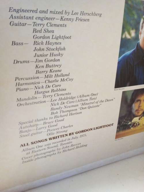 1975 Gordon Lightfoot Double Vinyl Gord`s Gold
