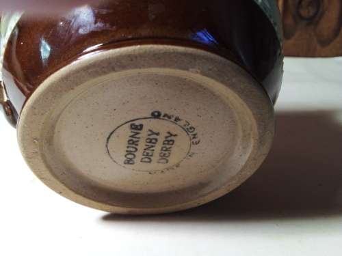 Rare 1930s Bourne Denby Derby Fox Hunting Milk Jug
