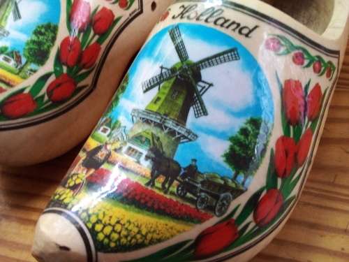 Pair of Decorative Wooden Clogs