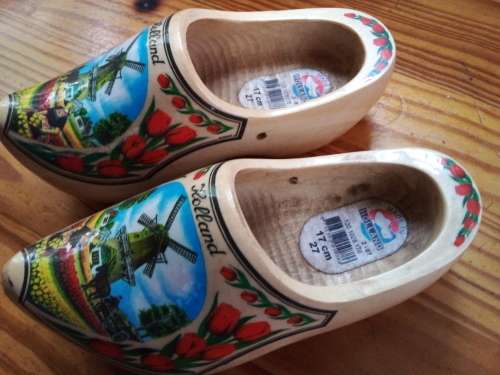 Pair of Decorative Wooden Clogs