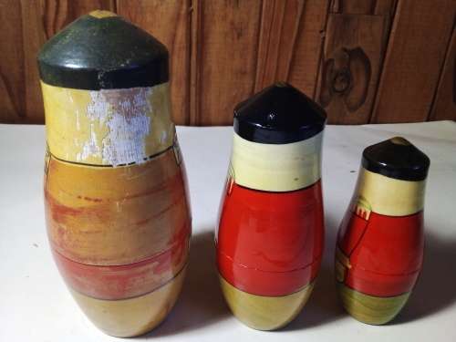 Wooden 3 - Piece Russian Doll Set