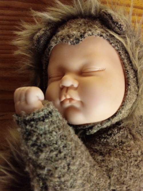 Vintage Sleeping Rubber Anne Geddes Doll