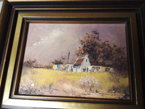 Four Miniature Paintings by Same Artist & One Extra