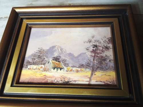 Four Miniature Paintings by Same Artist & One Extra