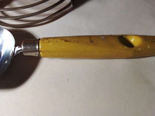 Two Vintage Kitchen Tools with Wood Handles
