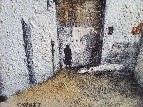 Vintage Framed Original Painting by Dutch Artist
