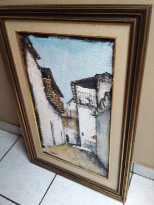 Vintage Framed Original Painting by Dutch Artist