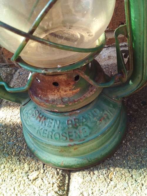 Two Rusted Old Non-working Lamps for Decor Only