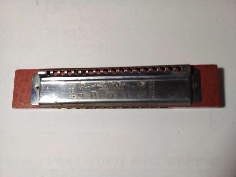 Vintage Wood & Metal Mouth Organ - Made in Germany