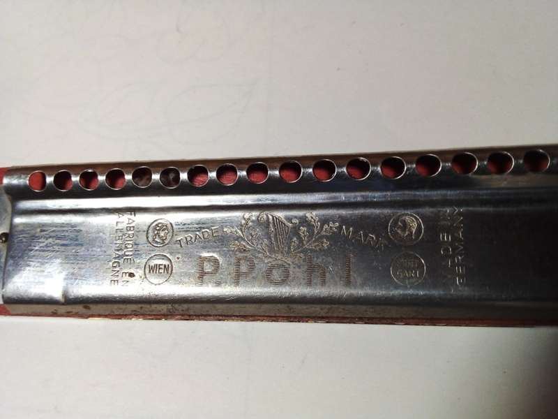 Vintage Wood & Metal Mouth Organ - Made in Germany
