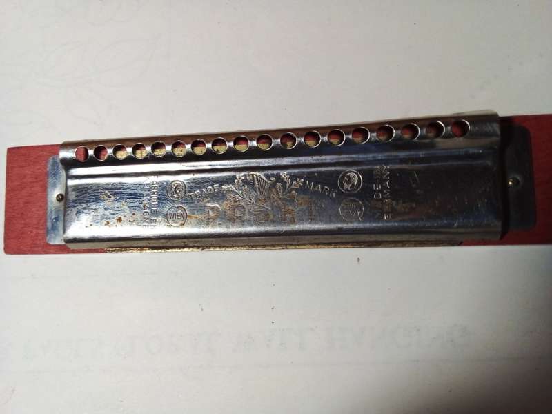 Vintage Wood & Metal Mouth Organ - Made in Germany