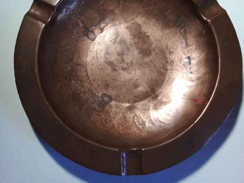 De Klerk Original `Springbok Radio` Endorsed Copperware Ashtray