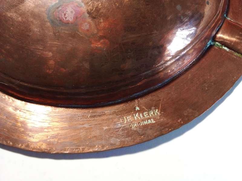 De Klerk Original `Springbok Radio` Endorsed Copperware Ashtray
