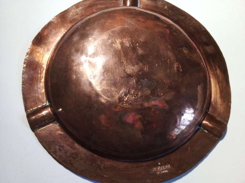 De Klerk Original `Springbok Radio` Endorsed Copperware Ashtray