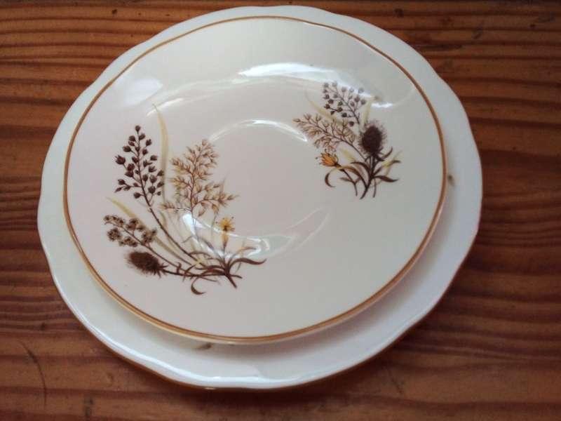 Crown Trent Staffordshire Fine Bone China Trio