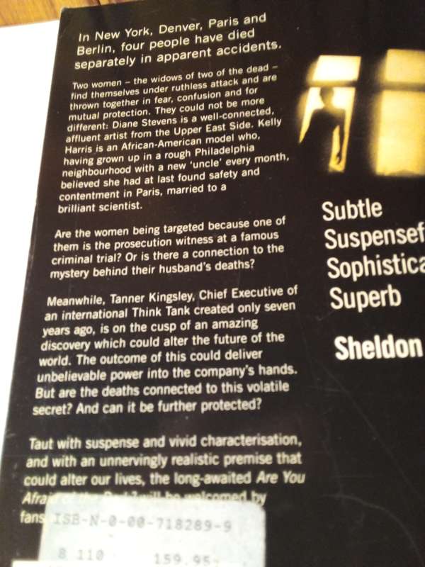 Are you afraid of the dark - Sidney Sheldon - Suspense Novel