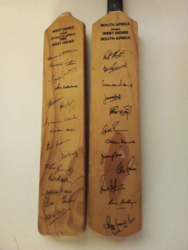 1983 Mini Cricket Bats with Signatures
