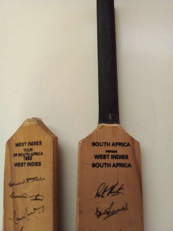 1983 Mini Cricket Bats with Signatures